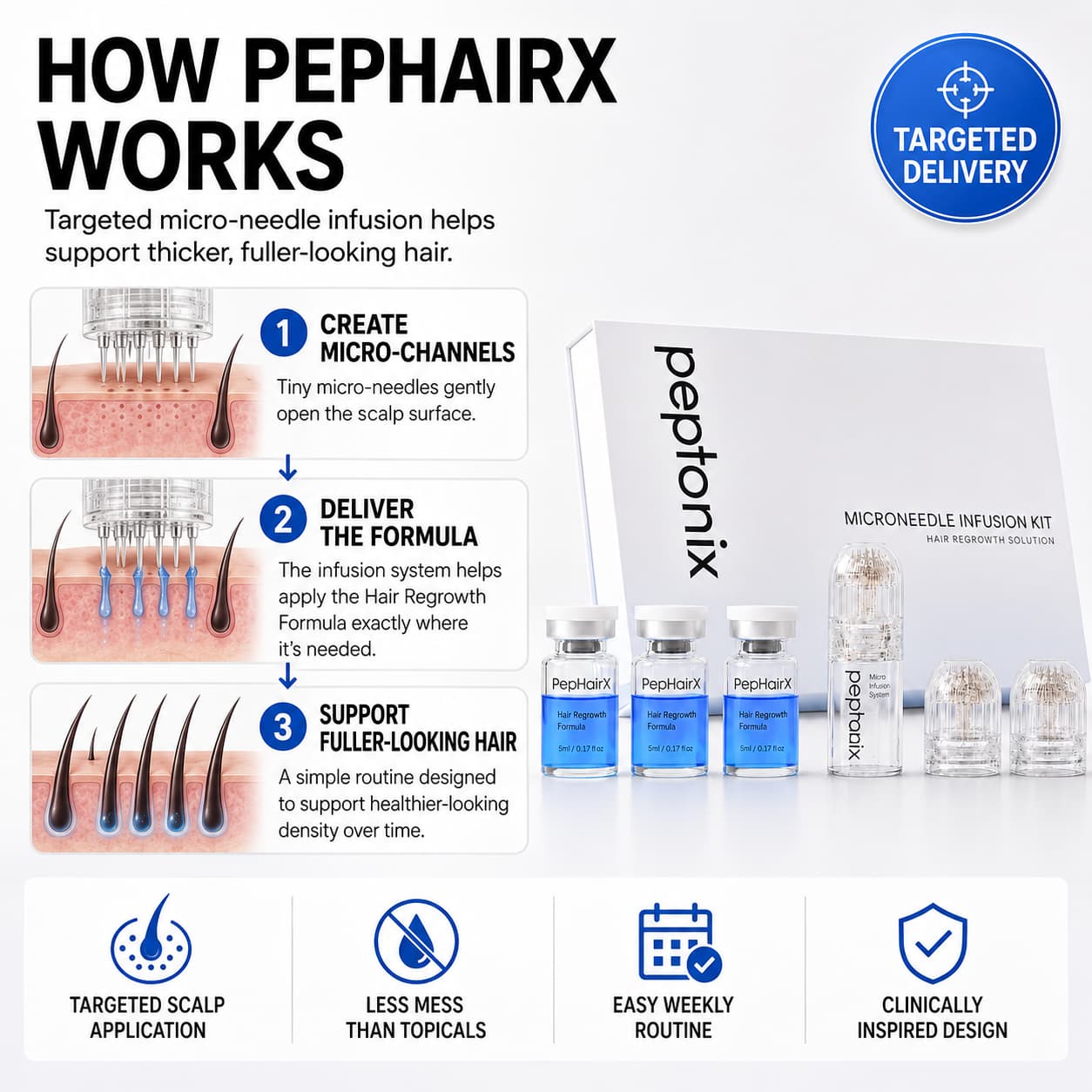 Pephairx - El péptido n.º 1 para el recrecimiento del cabello