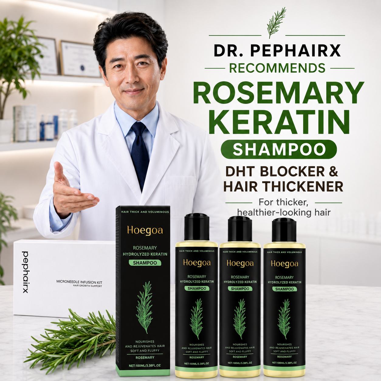 Rosemary Keratin Shampoo - DHT Blocker & Hair Thickener